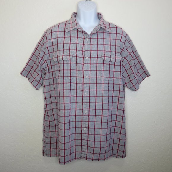 Croft & Barrow* Men's Short Sleeve Button Down Straight Hem Pocket‎ Shirt~ XL - Picture 1 of 11